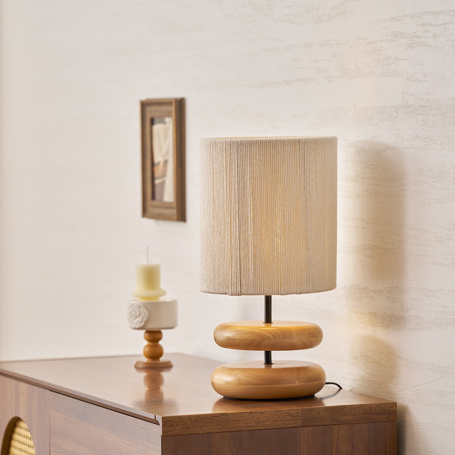 Wooden Modern Bedroom Table Lamp