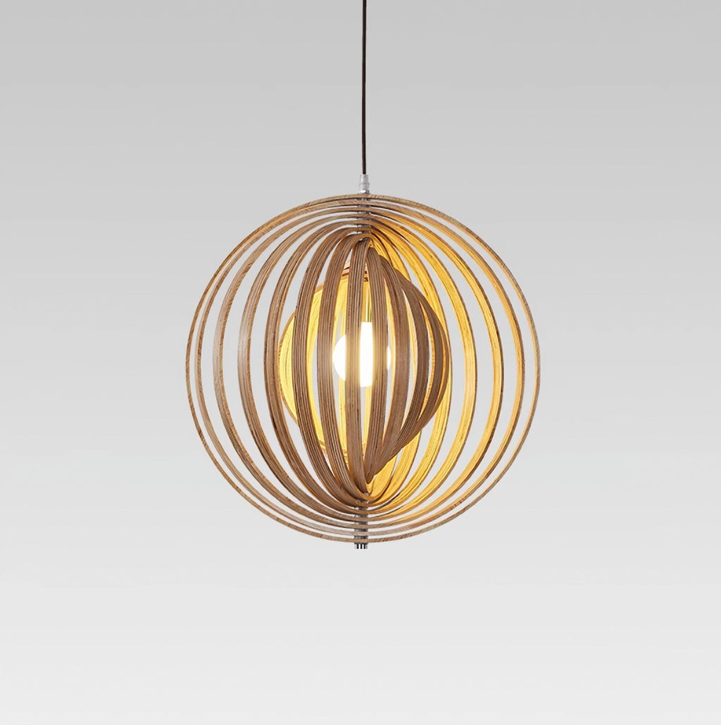 Wooden Moon Pendant Lamp