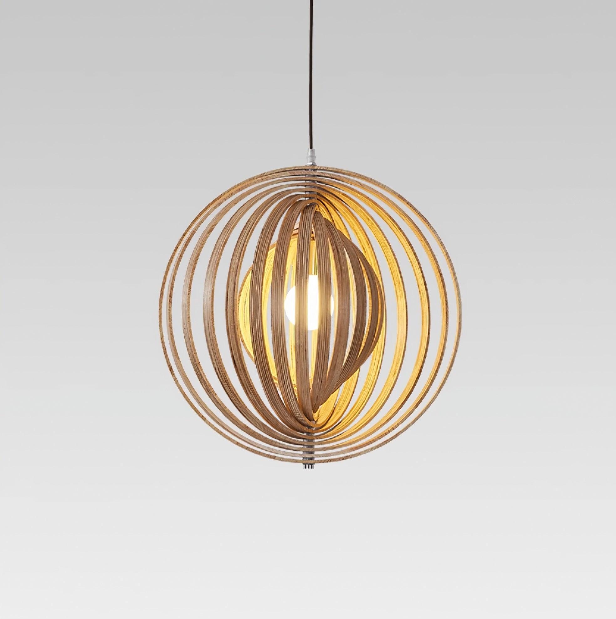 Wooden Moon Pendant Lamp