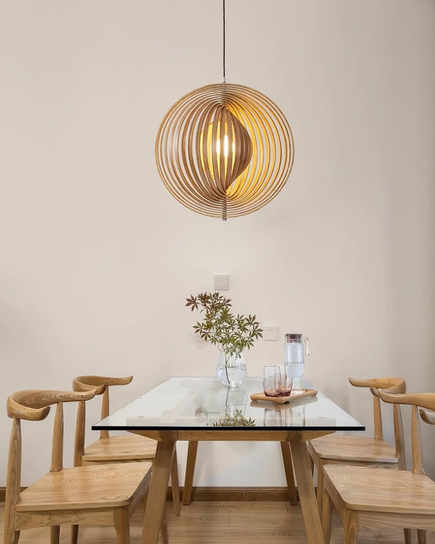 Wooden Moon Pendant Lamp