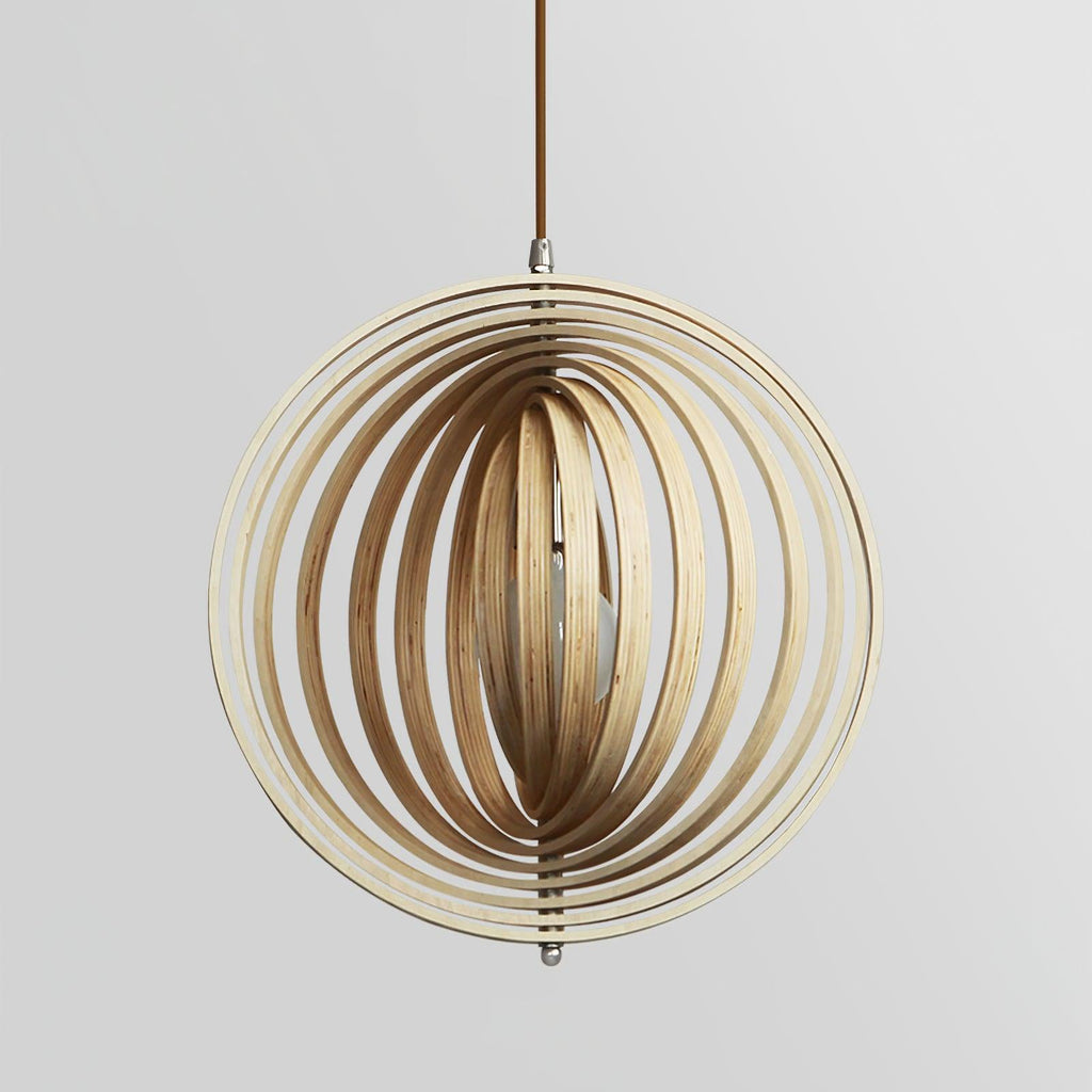 Wooden Moon Pendant Lamp