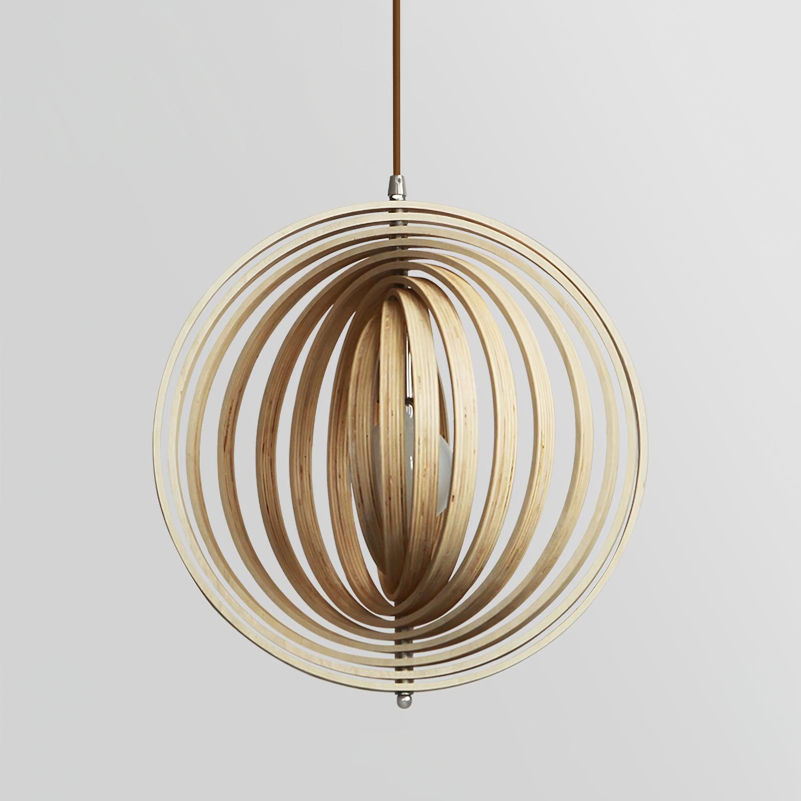 Wooden Moon Pendant Lamp