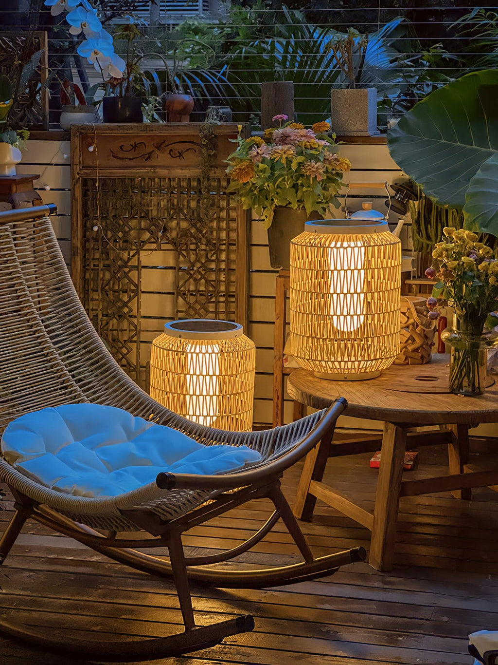 Wovira Rattan Outdoor Table Light