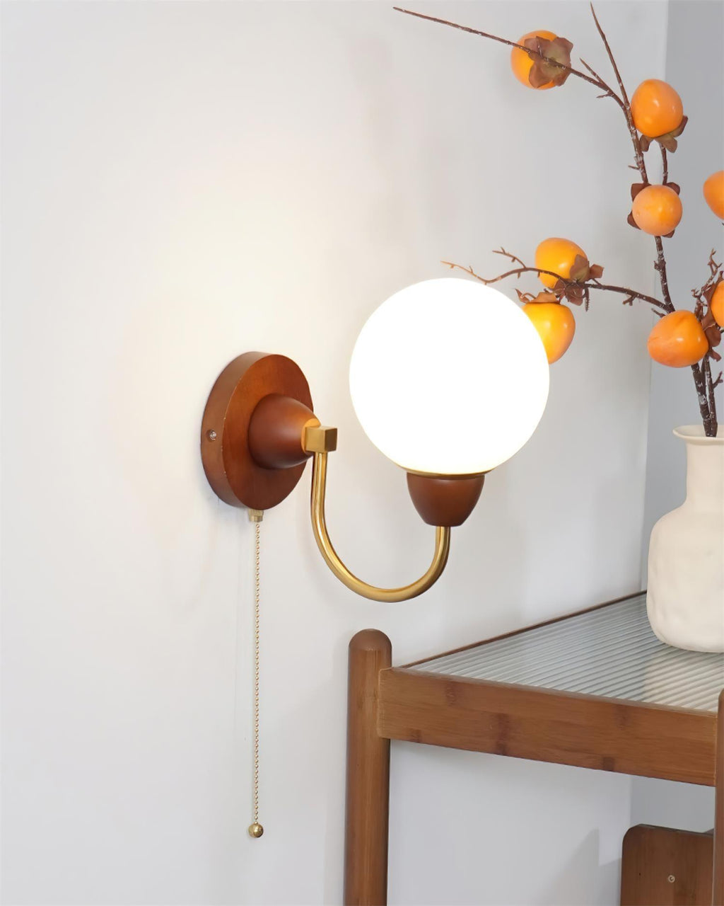 Zoey Wooden Wall Lamp