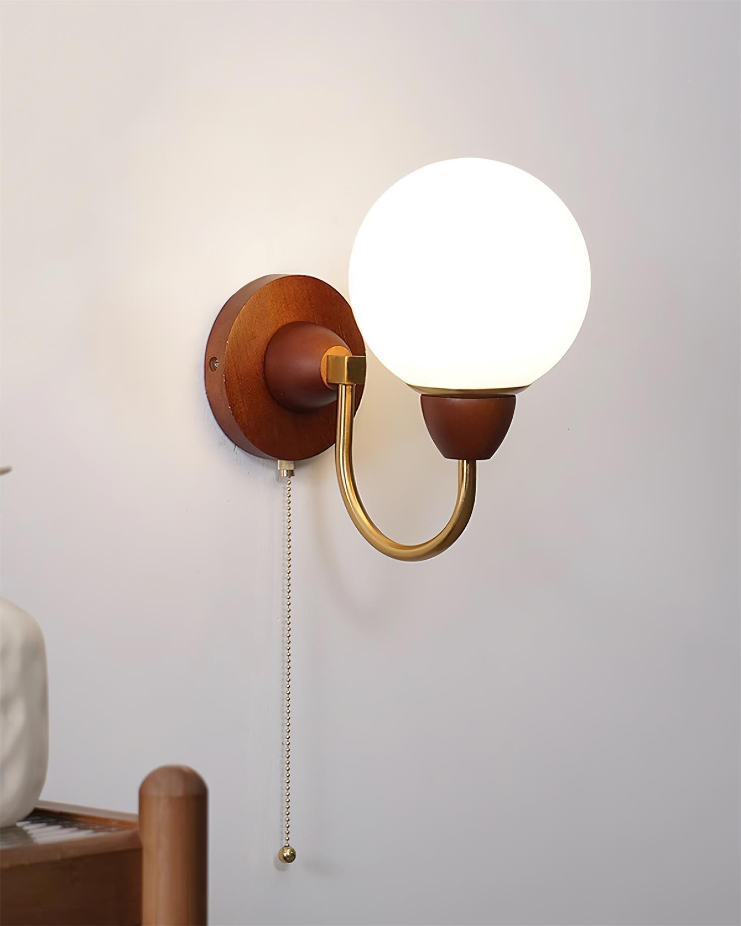 Zoey Wooden Wall Lamp