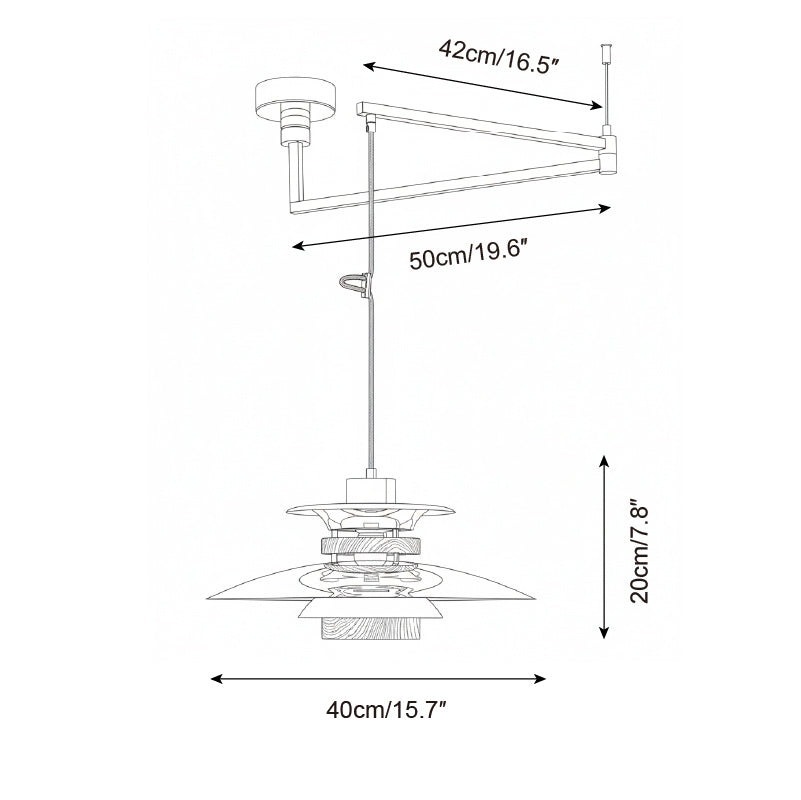 Zyric Swing Arm Pendant Lamp
