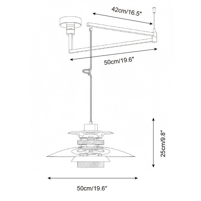 Zyric Swing Arm Pendant Lamp