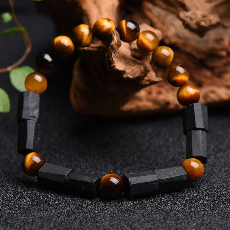 Buddha Stones "May Confidence Guide Your Way" Black Tourmaline Bracelet Includes Gift Message Card