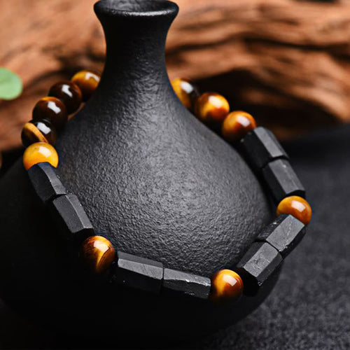 Buddha Stones "May Confidence Guide Your Way" Black Tourmaline Bracelet Includes Gift Message Card