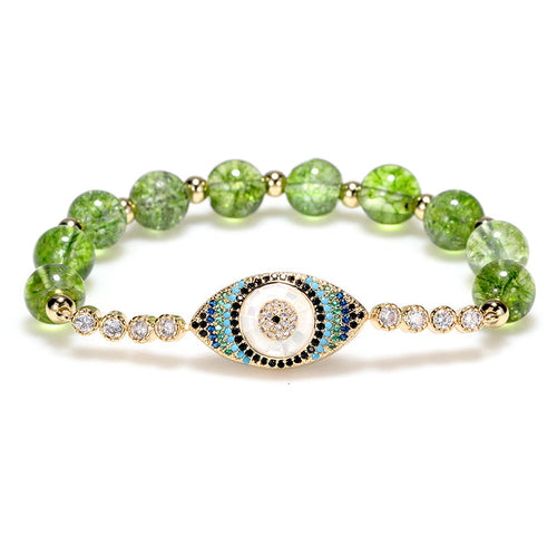 Buddha Stones "May Light and Protection Be With You" Peridot Bracelet Includes Gift Message Card