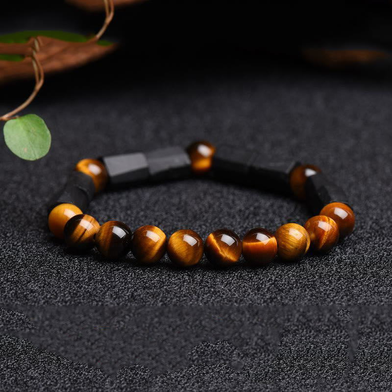 Buddha Stones "May Confidence Guide Your Way" Black Tourmaline Bracelet Includes Gift Message Card