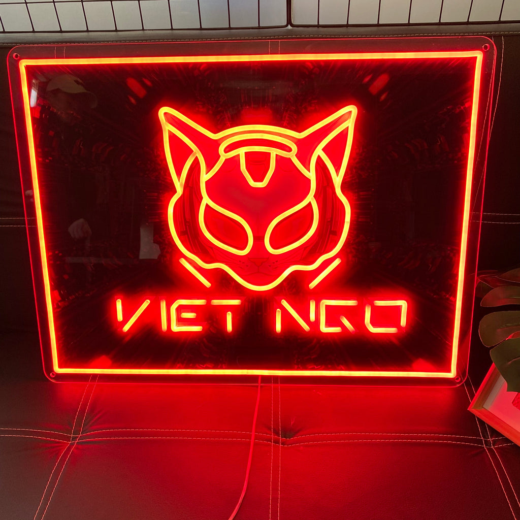 Custom Cat Logo LED Neon Sign - Great for Shop or Home Wall Decor, Suits Cat Enthusiasts