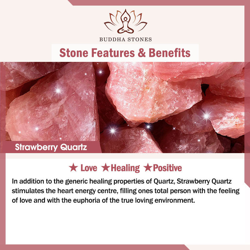 Buddha Stones "Wishing Love and Sweet Blessings" Quartz Bracelet Includes Gift Message Card