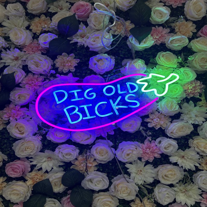 Custom Text Eggplant Neon Sign - Funny LED Light for Bedroom, Game Room, Bachelorette Party - Personalized Emoji Wall Decor