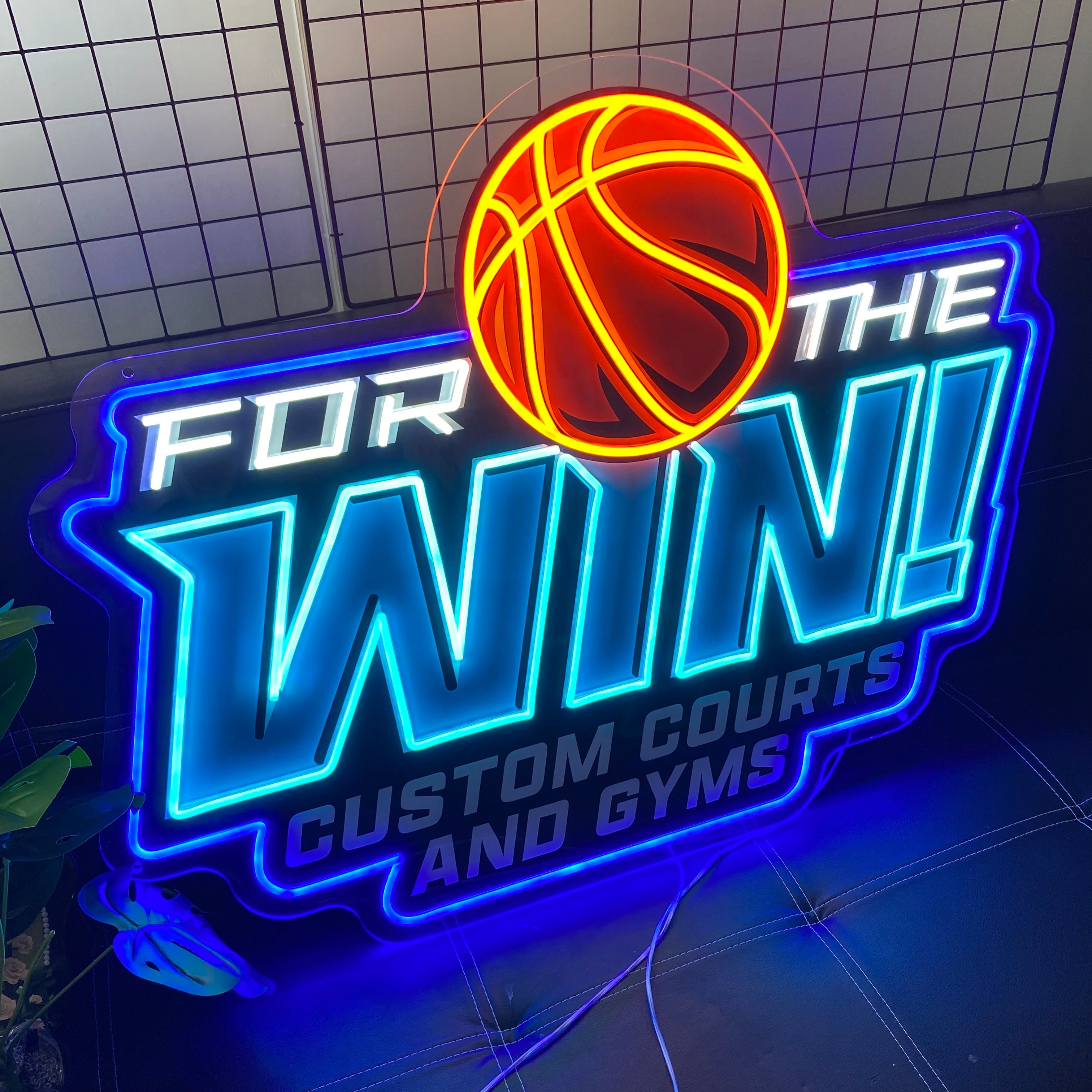 Dynamic LED Neon Sign,Basketball - themed Design Neon Light, Ideal for custom basketball courts, gyms,sports training facilities, It's also a great addition to sports bars, fan caves