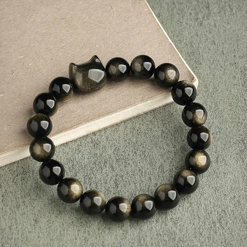 Buddha Stones "All the best for Luck and Confidence" Lovely Cat Bracelet Includes Gift Message Card
