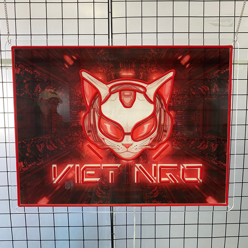 Custom Cat Logo LED Neon Sign - Great for Shop or Home Wall Decor, Suits Cat Enthusiasts