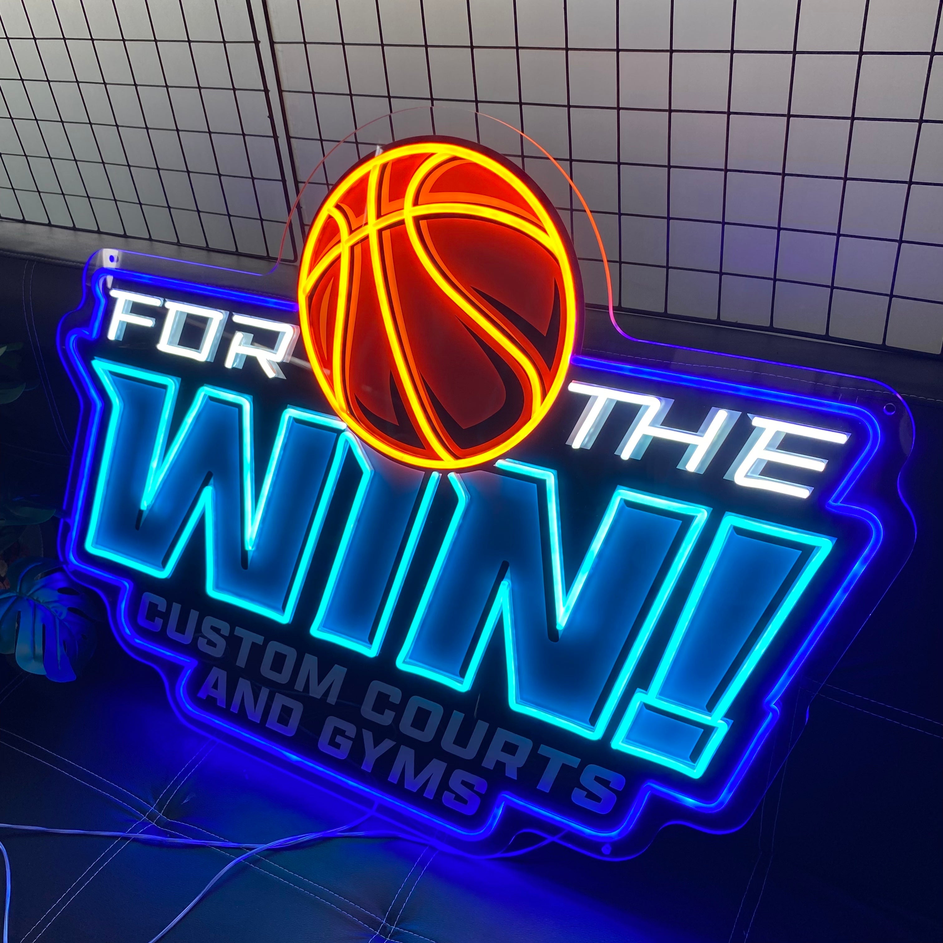 Dynamic LED Neon Sign,Basketball - themed Design Neon Light, Ideal for custom basketball courts, gyms,sports training facilities, It's also a great addition to sports bars, fan caves