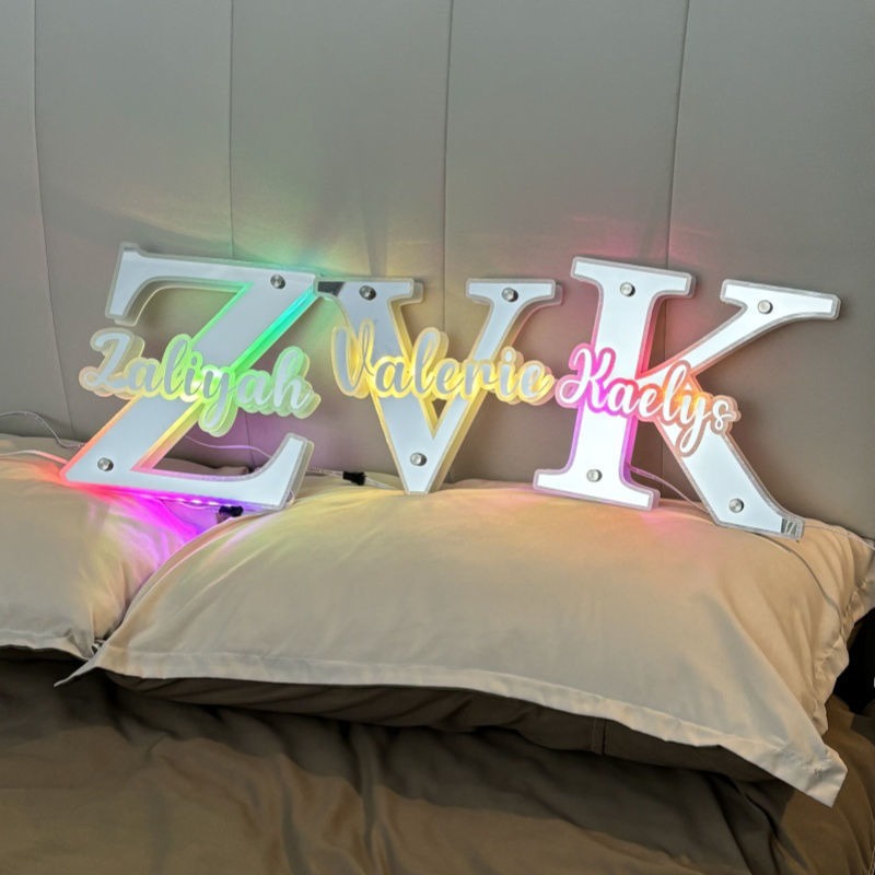 Personalized Alphabet Mirror with Name - Customized Illuminated Name Mirror - Wall Art Light Up Mirror - Best Birthday, Anniversary and Christmas Gift for Family and Friends