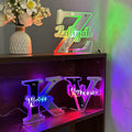 Personalized Alphabet Mirror with Name - Customized Illuminated Name Mirror - Wall Art Light Up Mirror - Best Birthday, Anniversary and Christmas Gift for Family and Friends