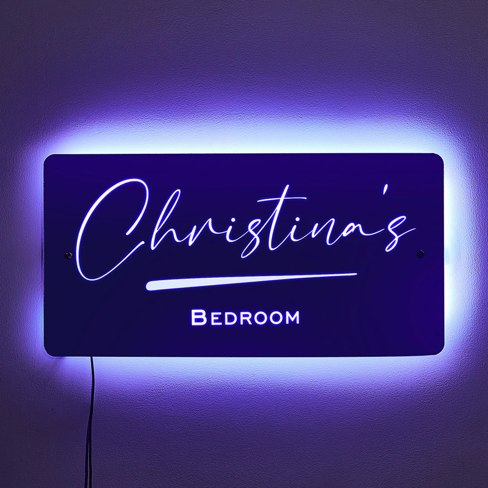 Personalized Name LED Neon Mirror | Custom Illuminated Name Mirror Sign | Cool Bedroom Decoration or Party Decoration