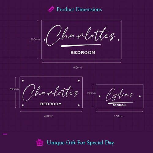 Personalized Name Mirror Sign Optional Templates neon sign